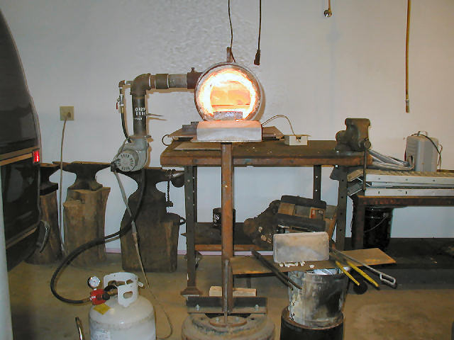 My Hans Peot Gas Forge at age 20 years