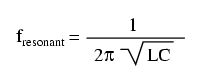 resonant frequency formula for ZVS induction heater