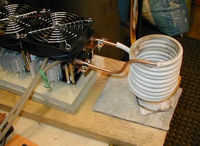ZVS Induction heater coil mount