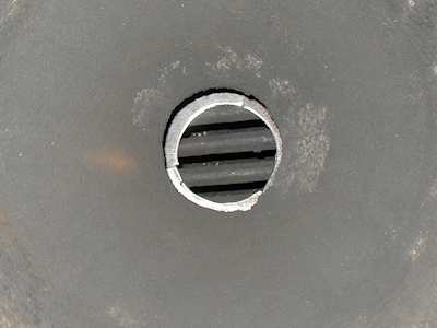 5 Inch Restriction Ring Sitting On Grate