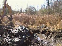 Backhoe done at secondary beaver dam