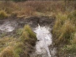 Long View of tiny slit in secondary dam