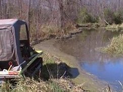 beaver pond drained a little