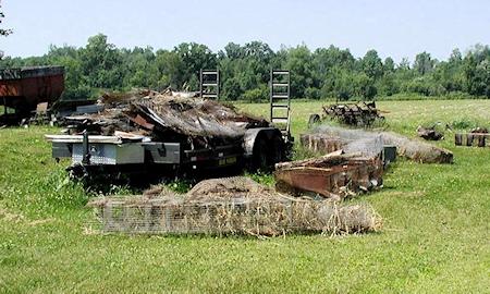 Some Cages smashed and loaded, some waiting to be smashed