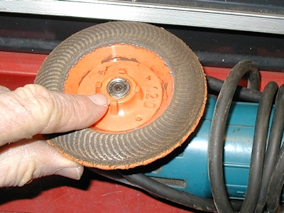 Angle Grinder with Spindle Adapter installed