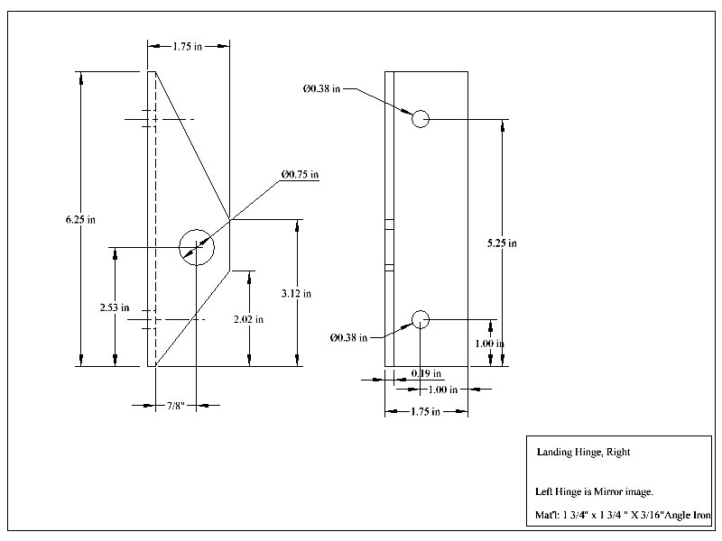 Hinges for my Electric Stairs