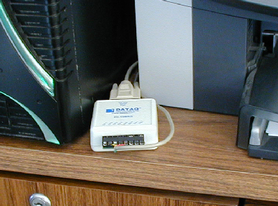 Solar Panel Data Acquisition Unit Beside the computer
