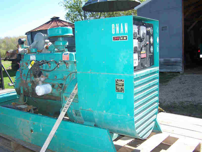 30EK Onan Generator, Panel and Coil Side View